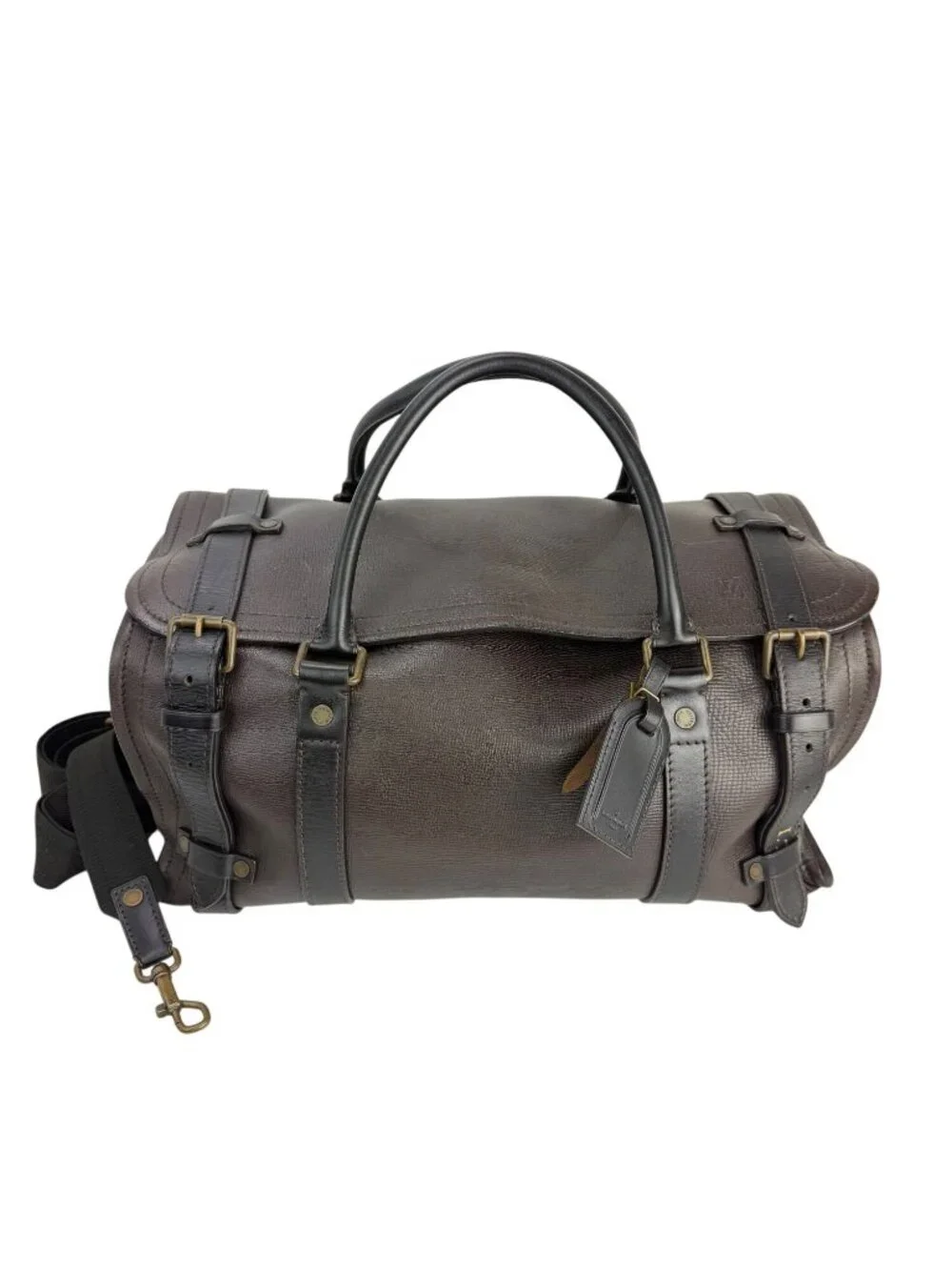 Louis Vuitton Vintage Utah Brown Leather Sac Weekender Travel Bag